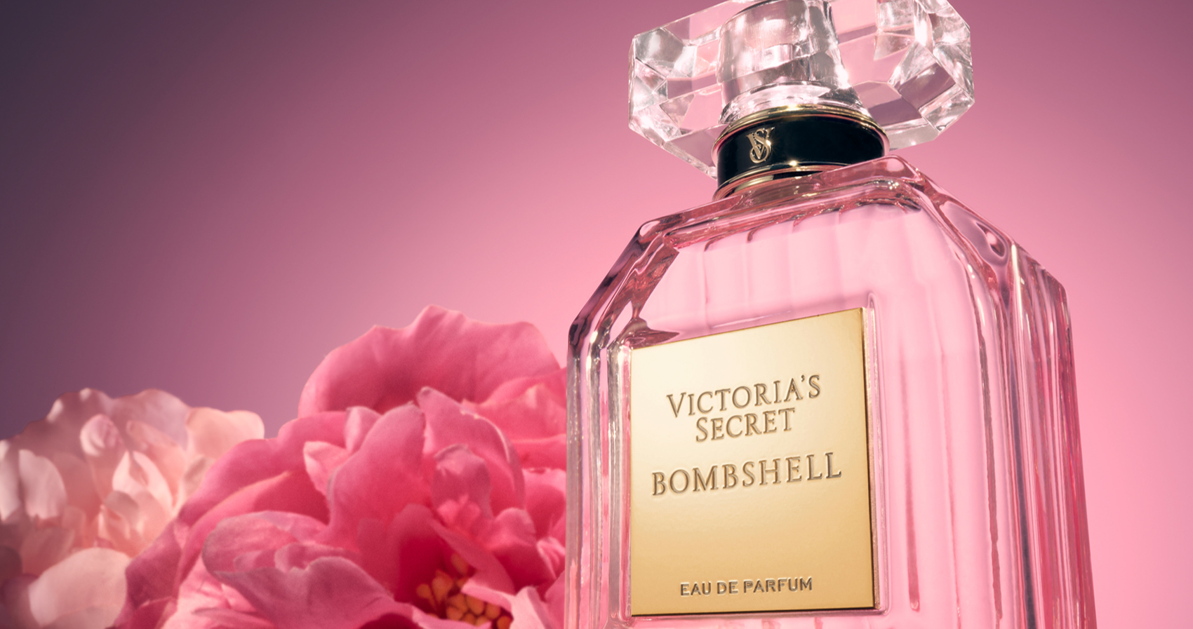 Victoria's Secret's latest perfume, elegantly designed with a pink peony, representing a floral and sophisticated scent.